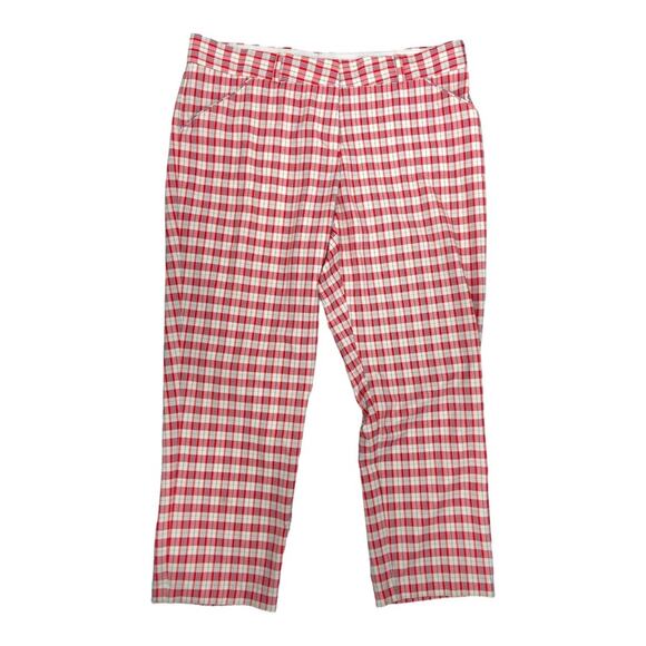 Peter Millar Womens Golf Pants Cropped Checkered Plaid Size 10